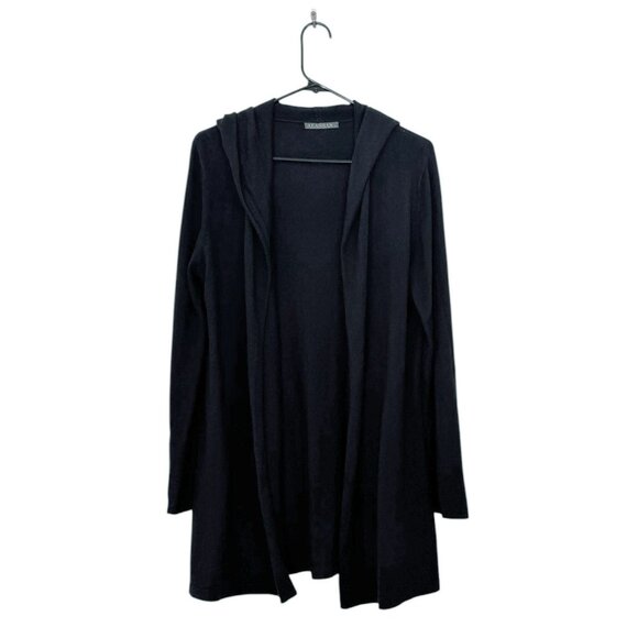 Alashan Cotton Cashmere Hooded Long Open Front Cardigan - Picture 2 of 6